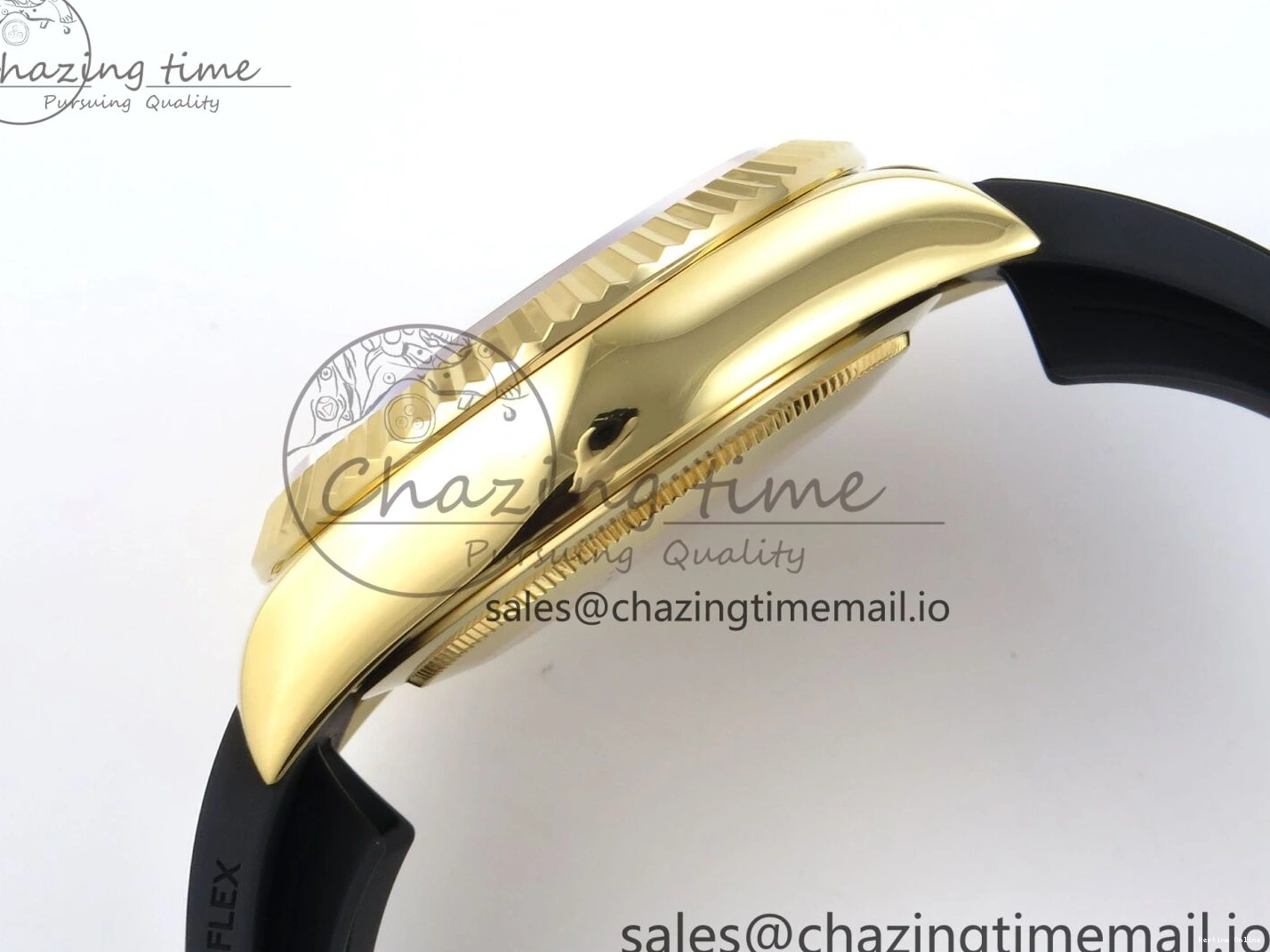 0701 Trendy Sky-Dweller 336238 YG ZF 1:1 Best Edition White Dial on Oysterflex Strap A23J (Gain Weight) 904